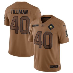 Arizona Cardinals #40 Pat Tillman 2023 Brown Salute To Service Limited Stitched Jersey