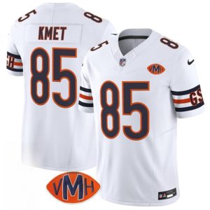 Chicago Bears #85 Cole Kmet White 2025 F.U.S.E. With VMH Patch Vapor Untouchable Limited Football Stitched Jersey