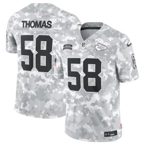 Kansas City Chiefs #58 Derrick Thomas Arctic Camo 2024 F.U.S.E. Salute To Service Limited Stitched Jersey