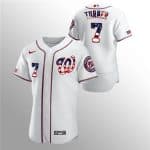 Washington Nationals White #7 Trea Turner 2020 Stars Stripes Flex Base Stitched Jersey