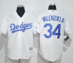 Dodgers #34 Fernando Valenzuela White New Cool Base Stitched Jersey