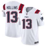 New England Patriots #13 Mack Hollins White 2025 F.U.S.E. Vapor Limited Stitched Jersey