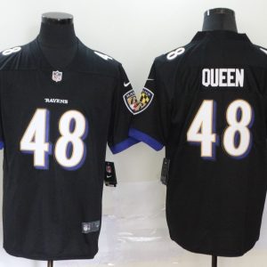 Baltimore Ravens #48 Patrick Queen Black Vapor Untouchable Limited Jersey