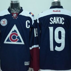 Avalanche #19 Joe Sakic Navy Blue Alternate Stitched Jersey