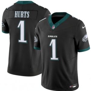 Philadelphia Eagles #1 Jalen Hurts Black 2024 New F.U.S.E. Vapor Untouchable Limited Stitched Jersey