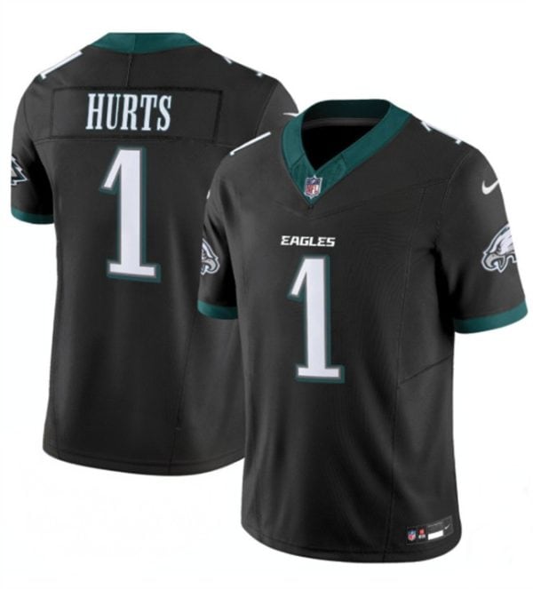 Philadelphia Eagles #1 Jalen Hurts Black 2024 New F.U.S.E. Vapor Untouchable Limited Stitched Jersey