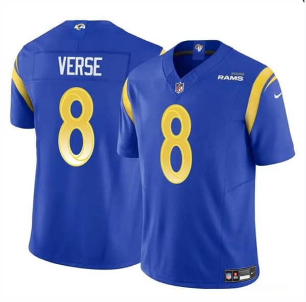 Los Angeles Rams #8 Jared Verse Blue 2024 Draft F.U.S.E. Vapor Untouchable Stitched Jersey