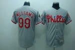 Mitchell And Ness Phillies #99 Mitch Williams Stitched Grey Throwback Jersey