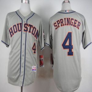 Astros #4 George Springer Grey Cool Base Stitched Jersey