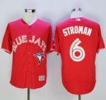 Blue Jays #6 Marcus Stroman Red New Cool Base 40th Anniversary Stitched Jersey