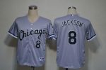 White Sox #8 Bo Jackson Grey Stitched Jersey