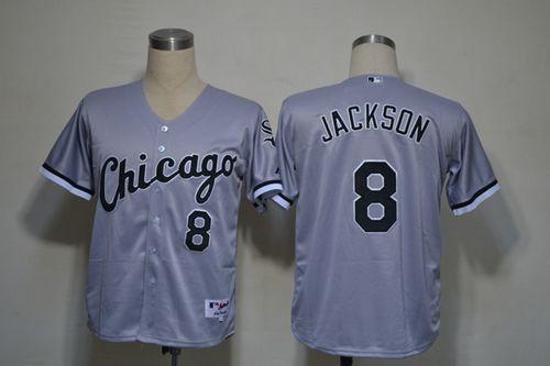White Sox #8 Bo Jackson Grey Stitched Jersey