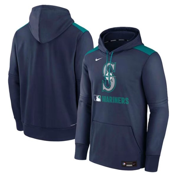Seattle Mariners Navy Collection Performance Pullover Hoodie