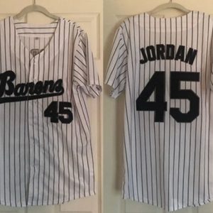 Birmingham Barons #45 Michael Jordan White Cool Base Stitched Jersey