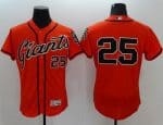 Giants #25 Barry Bonds Orange Flexbase Authentic Collection Stitched Jersey