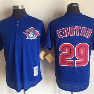 Toronto Blue Jays #29 Joe Carter Mitchell And Ness Blue 1997 Throwback Stitched Jersey