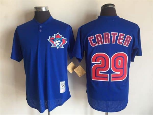 Toronto Blue Jays #29 Joe Carter Mitchell And Ness Blue 1997 Throwback Stitched Jersey