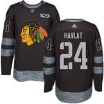 Blackhawks #24 Martin Havlat Black 1917-2017 100th Anniversary Stitched Jersey