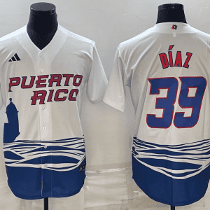 Puerto Rico #39 Edwin D¨ªaz 2023 White World Classic Stitched Jersey
