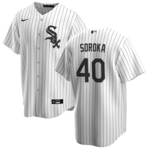 Chicago White Sox #40 Michael Soroka White Cool Base Stitched Jersey