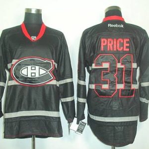 Canadiens #31 Carey Price Black Ice Stitched Jersey