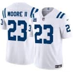 Indianapolis Colts #23 Kenny Moore II White 2025 F.U.S.E. With 4-Star C Patch Vapor Limited Stitched Jersey