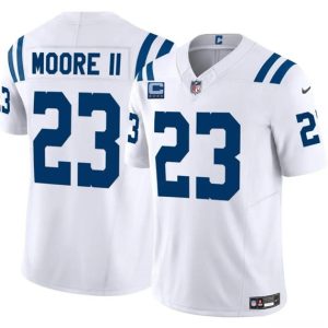 Indianapolis Colts #23 Kenny Moore II White 2025 F.U.S.E. With 4-Star C Patch Vapor Limited Stitched Jersey