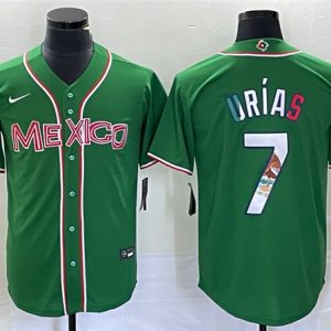 Mexico #7 Julio Ur¨ªas 2023 Green World With Patch Classic Stitched Jersey