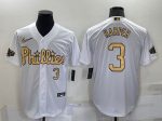Philadelphia Phillies #3 Bryce Harper White 2022 All-Star Cool Base Stitched Baseball Jersey