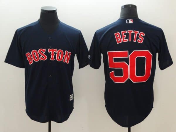 Boston Red Sox #50 Mookie Betts Navy Cool Base Stitched Jersey