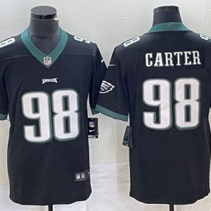 Philadelphia Eagles #98 Jalen Carter Black Vapor Limited Stitched Jersey
