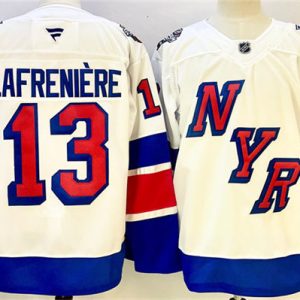 New York Rangers #13 Alexis Lafreniere White 2024-25 Stadium Series Stitched Jersey