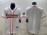 Tampa Bay Buccaneers Blank White Cool Base Stitched Baseball Jersey