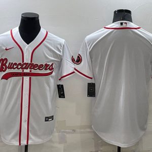 Tampa Bay Buccaneers Blank White Cool Base Stitched Baseball Jersey