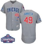 Cubs #49 Jake Arrieta Grey Flexbase Authentic Collection Road 2016 World Series Champions Stitched Jersey