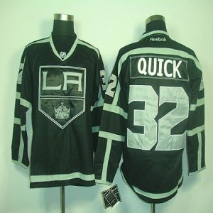 Kings #32 Jonathan Quick Black Ice Stitched Jersey