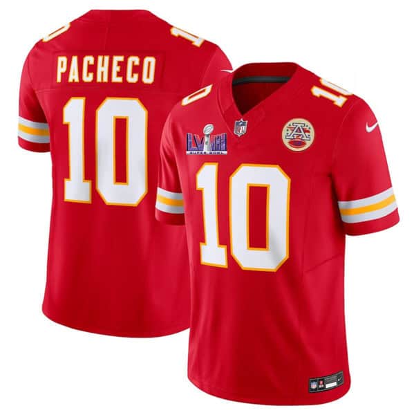 Kansas City Chiefs #10 Isiah Pacheco Red F.U.S.E. Super Bowl LVIII Patch Vapor Untouchable Limited Stitched Jersey