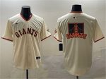 San Francisco Giants Cream Team Big Logo Limited Stitched Jersey