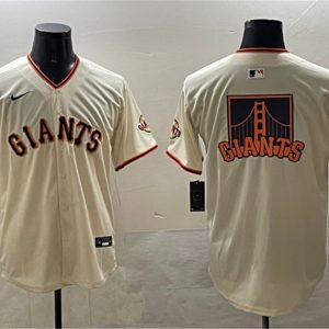 San Francisco Giants Cream Team Big Logo Limited Stitched Jersey