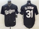 Los Angeles Dodgers #31 Tyler Glasnow Black Cool Base Stitched Jersey