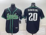 Philadelphia Eagles #20 Brian Dawkins Black Cool Base Stitched Baseball Jersey