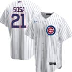 Chicago Cubs Blank #21 Sammy Sosa White Cool Base Stitched Jersey