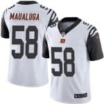 Bengals #58 Rey Maualuga White Stitched Limited Rush Nike Jersey