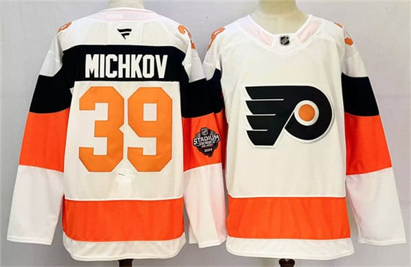 Philadelphia Flyers #39 Matvei Michkov White 2024-25 With A Patch Stitched Jersey