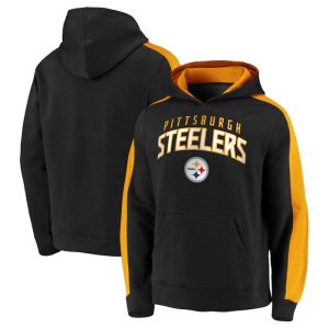 Pittsburgh Steelers Black Game Time Arch Pullover Hoodie