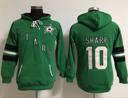 Dallas Stars #10 Patrick Sharp Green Old Time Heidi Hoodie NHL Hoodie