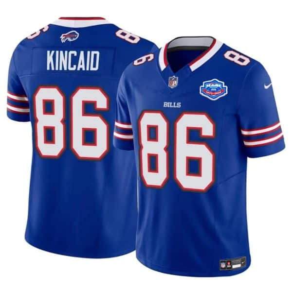 Buffalo Bills #86 Dalton Kincaid Blue 2025 F.U.S.E. With Farewell Patch Vapor Untouchable Limited Stitched Jersey