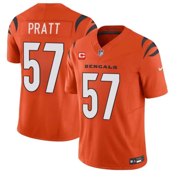 Cincinnati Bengals #57 Germaine Pratt Orange 2024 F.U.S.E With 1-Star C Patch Vapor Untouchable Limited Stitched Jersey