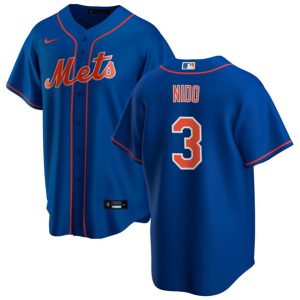 New York Mets #3 Tom¨¢s Nido Royal Cool Base Stitched Jersey