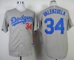 Dodgers #34 Fernando Valenzuela Stitched Grey Cool Base Jersey
